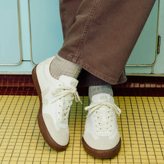 VOLLEY LEATHER WHITE NATURAL BARK