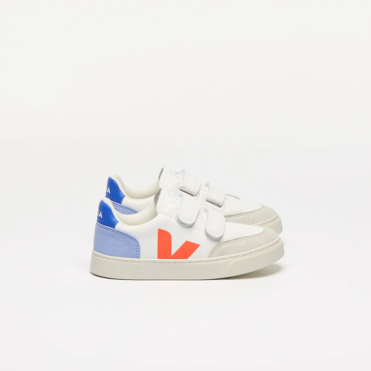 V-12 LEATHER WHITE MULTICO ORANGE FLUO