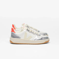 V-10 LEATHER WHITE PIERRE SILVER