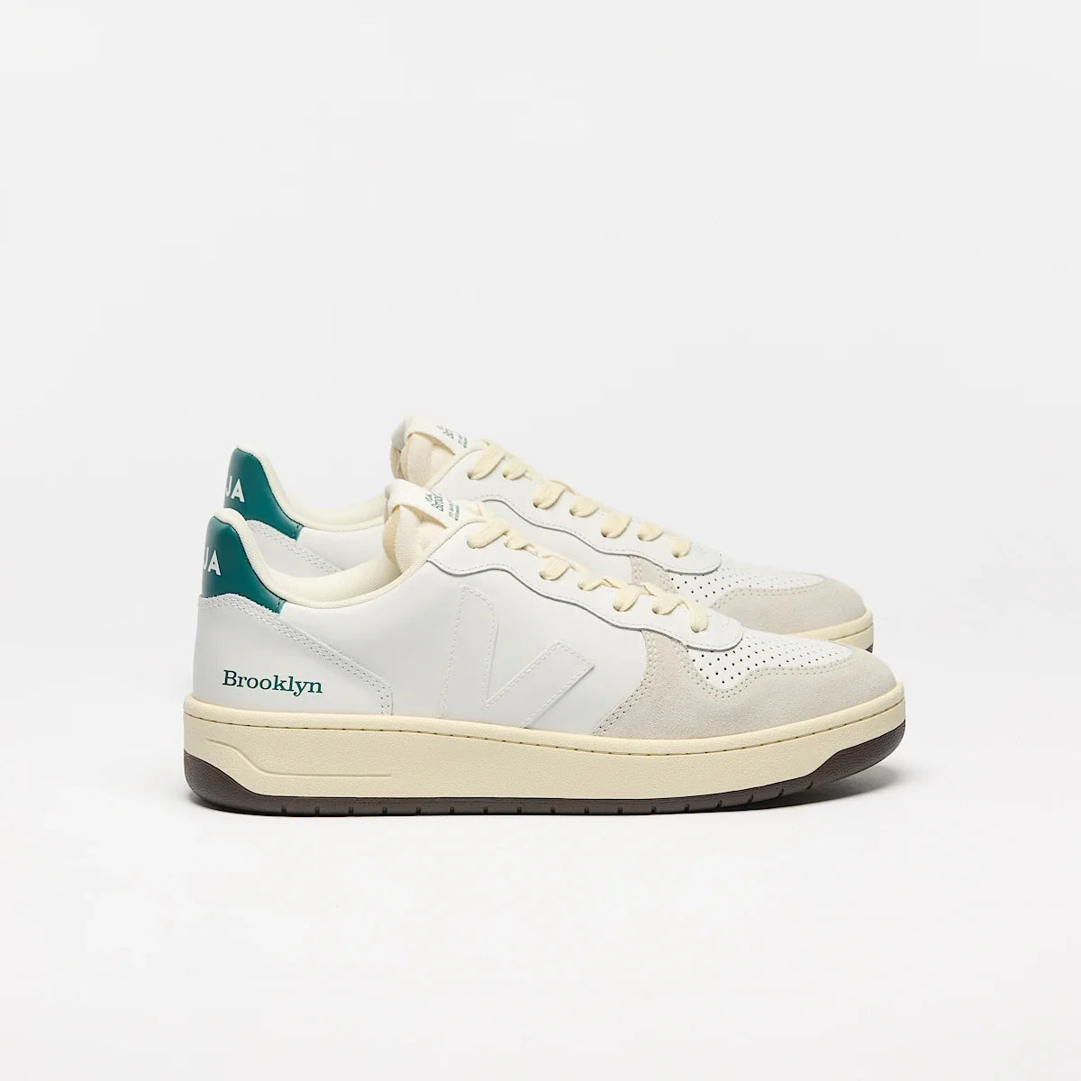 V-10 LEATHER BROOKLYN WHITE BRITTANY